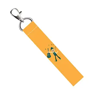 ISEE 360® Guitar Boy Music Lanyard Bag Tag with Swivel Lobster for Gift Luggage Bags Backpack Laptop Bags Students Employees L X H 5 X 0.8 INCH