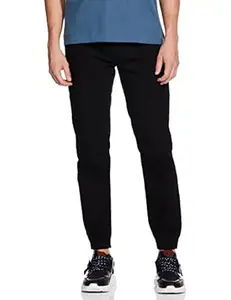 The Indian Garage Co Men Slim Fit Solid Mid-Rise Biker Joggers
