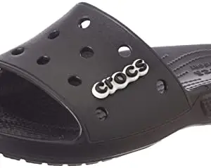 Crocs Classic Black Slide-(206121-001)-2 UK Men/ 2 UK Women (M2W4)