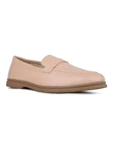 Inc.5 Womens Peach Solid Round Toe Moccasin