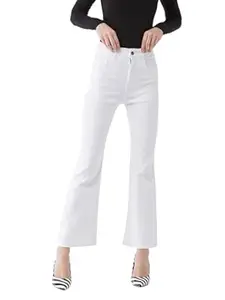Miss Chase Women's Wide-Leg High-Rise Regular-Length Stretchable Shaping Denim Jeans