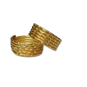 Golden Adjustable Spiral Fancy Toe Ring For Women