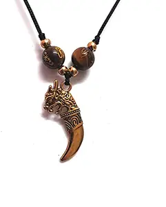 ASTROGHAR Tibetan Auspicious Om Mani Padme Hum Mantra Engraved Tiger Eye Crystals And Feng shui Dragon Pendant For men And Women