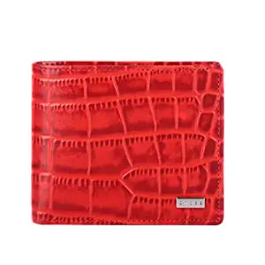 Cross Men's Leather Wallet, Coin and Card Holder, Gift for Men - Red/Black