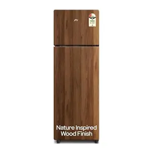 Godrej 244 L 2 Star Wood Finish, 30 Days Farm Freshness, Frost Free Inverter Double Door Refrigerator (RT EONVOGUE 280B RI WT WD, Walnut Wood)