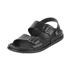Mochi Mens Synthetic Black Sandals (Size (10 UK (44 EU))