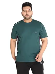 CHKOKKO Men's Polyester Regular Fit Solid Sports T-Shirt