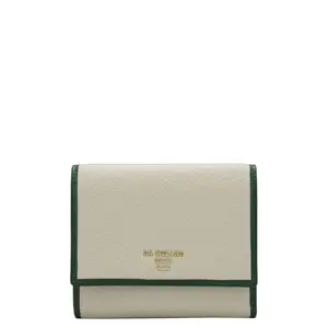 Da Milano Genuine Leather White Trifold Women Wallet (10274OL)