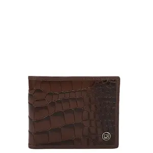 Da Milano RFID Protected Leather Wallet for Men with Card Slot - Brown