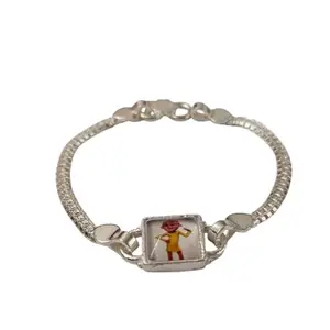 THEVELVETBOX Silver Chain Bracelet with Cartoon Charm