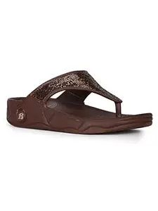 Bata Women's Platform Heel Sandal - DARK BROWN (8 UK) (5724121)