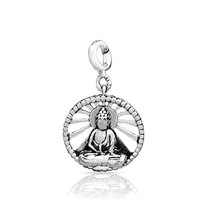 FOURSEVEN® Rays of Buddha Silver Charm - Fits in Bracelet, Pendant and Necklace - 925 Sterling Silver Jewellery for Men and Women (Best Gift for Him/Her)