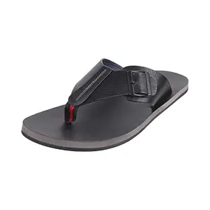 Metro Mens Leather Black Slippers (Size (6 UK (40 EU))