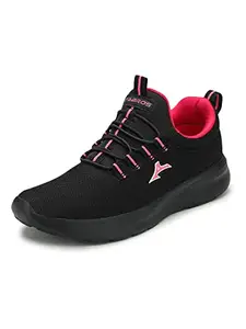 ABROS Women's ASSL0136N Sports Shoes - Black/Rani- 7UK