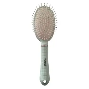 Oval paddle with Strong & Flexible Nylon Bristles having Anti-static Ball Tips, For Grooming, Straightening, Smoothing, Detangling Hair, Ideal for Men & Women