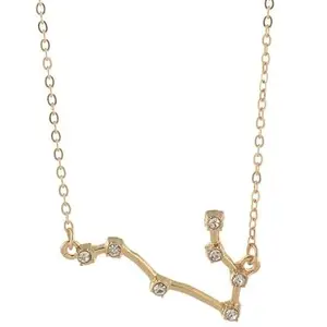 Bauble Cluster Gemini zodiac sign Necklace Pendant for Girls|Gifts for girls Cubic Zirconia Gold-plated Plated Alloy Necklace