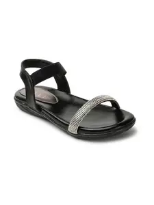 ELLE Slider Sandal, Colour-Black,Size-UK 5