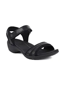Hush Puppies womens ATHOS BLACK Heeled Sandal - 5 UK (6646725)