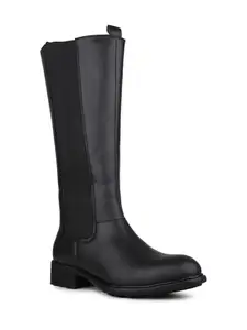 INC.5 Womens Black Casual Solid Long Boots