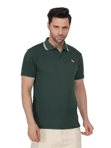 Tide & Sail Mens Polo T Shirt for Men Striped Polo Neck Tshirt for Men Classic Premium Solid Tee, Comfortable & Stylish Casual Wear