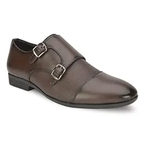 Giorgio Men's Brown Faux Leather Formal Monk-IMPRL 2014 Brown-6