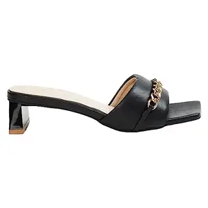Ginger by Lifestyle Women Black Synthetic Solid Fashion Sandals_39