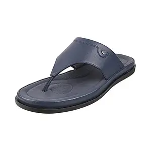 Metro Mens Leather Blue Slippers (Size (7 UK (41 EU))
