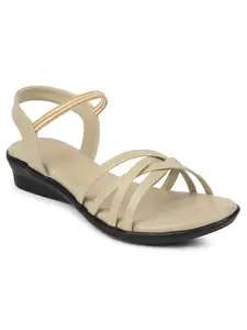 Liberty Senorita JFL 39 Casual Sandal For Women With PVC Sole | Stylish and Comfortable Footbed | Durable Summer Footwear for Outdoor Indoor | Ideal for Everyday Wear (Cream 36 EU)