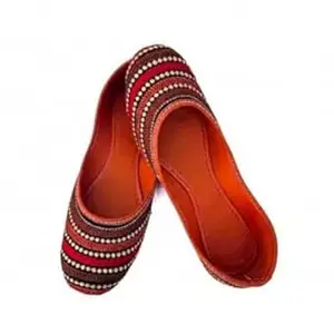 Women's Black Embellished Flats, Beaded Design, Slip-On Style