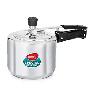 Pigeon by Stovekraft 12261 Induction Base Inner Lid Aluminium Pressure Cooker, 3L