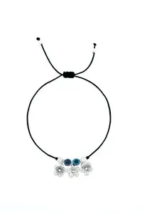 Nipura 925 Sterling Silver Adjustable Anklets for Women (Set of 2) – Floral Charm, Retro Elegance | With Certificate & 925 Hallmark | Ideal for Casual Wear