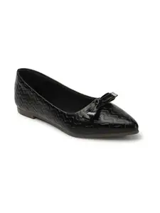ICONICS Women's Slip On Ballerinas, Colour-Black, Size-UK 7