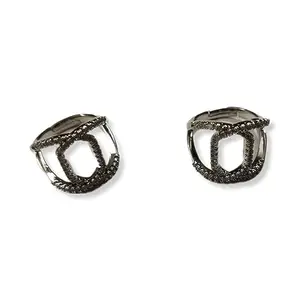 Gucci design adjustable silver ring