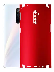 AtOdds - Realme X2 Pro Mobile Back Skin Rear Screen Guard Protector Film Wrap with Camera Protector (Coverage - Back+Camera+Sides) (Metallic Red)