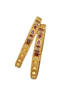 Lustrous Gold-Plated Bangles – Reflecting Your Inner Light