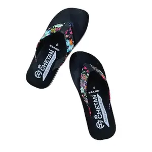 Flipflop for Womens Slipper (Black, UK Footwear Size System, Adult, Women, Numeric, Medium, 5)