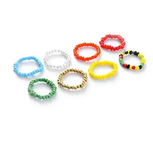 SOHI Trendy Designer Beaded Ring (SOHRNG8154) Multi