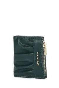 Van Heusen Women Polyurethane Green Solid Casual Wallets