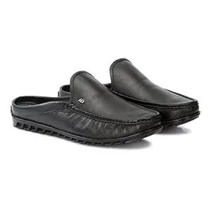 ID Men's Leather Mule (11) Black