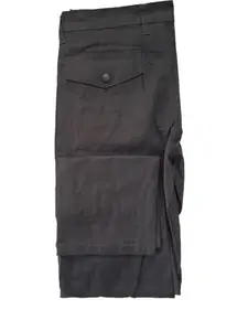 SOPARDY Collection || Men Six Pocket Cotton Cargo Pants Large || in, Numeric, 30, Regular, 01, Black