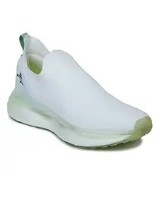 ABROS Cory Walking Shoes Breathable Upper Mesh with Hyperfuse Sole Memory Foam Insole Casual Walking & Gym Shoes for Mens (White/Sea Mist 7)