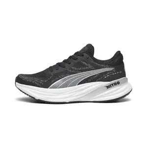 Puma Womens Magnify Nitro™ 2 WNS Black-White-Silver Running Shoe - 6 UK (37754001)