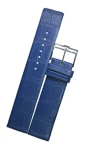 SURU® 20MM Slim Square Tip with Rounded Angles Leather Watch Strap / Watch Band (Width- 20mm /Colour- Blue) D6160