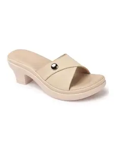 Iconics Women Sandal,Cream,UK-6
