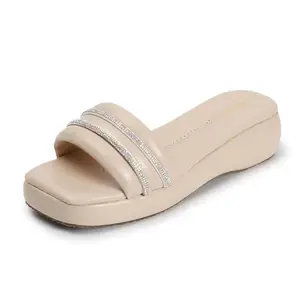 Denill Women's Vinyasa-Stone Candy Slipper (Cream) Uk-7
