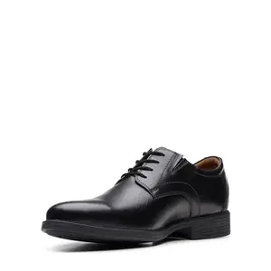 Clarks Men's Whiddon Plain Black Leather Oxfords Lace-6 UK (26152918