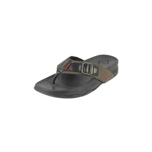 Metro Men's Olive Chappal With Buckle UK/9 EU/43 (16-875)