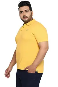 AMERICAN CREW Men's Polo Collar Aspen Gold Regular Fit T-Shirt - 2XL (Ac3017-2XL )