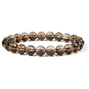 Quartz Bracelet Natural Healing Bracelet for Men & Women, Color Brown,