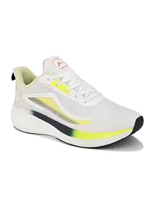 ABROS King Running Sports Shoes Breathable Upper Mesh with Eva Sole Memory Foam Insole Casual Walking & Gym Shoes for Mens (Offwhite/Sea Mist 8)